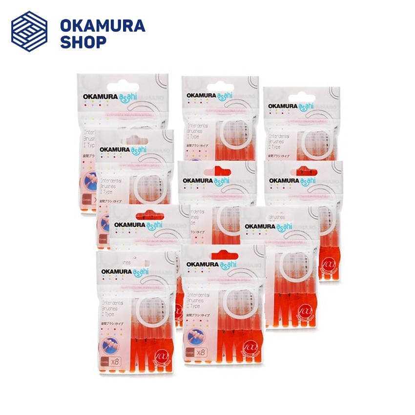 Combo 10 Bịch Bàn chải kẽ răng Asahi dạng chữ I