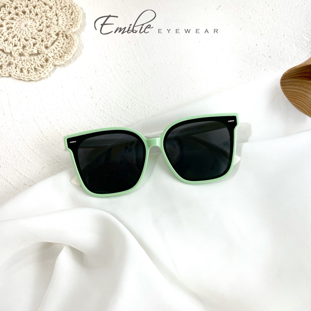Gọng kính râm cho bé nhiều màu siêu xinh, nhựa dẻo mắt chống Uv400 Emilie eyewear phụ kiện thời trang
