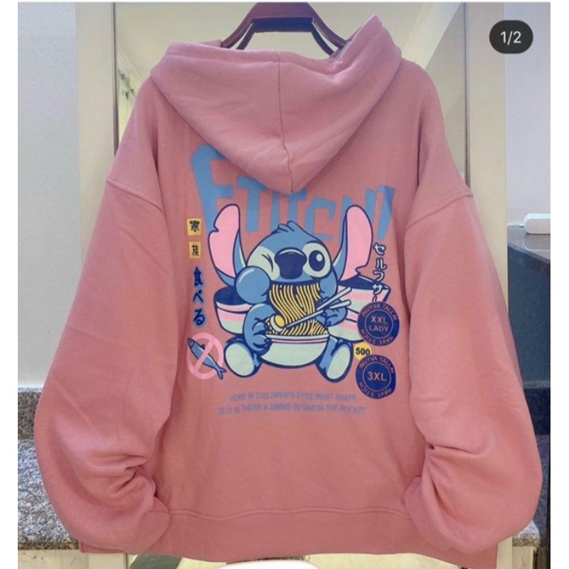 [Giá siêu rẻ] Áo khoác nỉ hoodie họa tiết nhân vật stitch | BigBuy360 - bigbuy360.vn