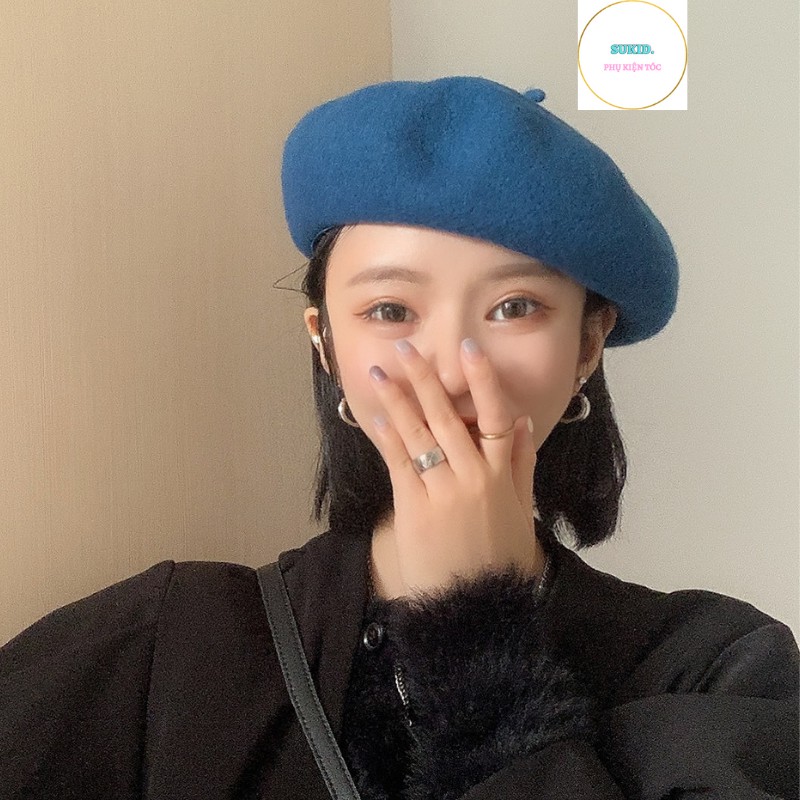 Mũ Nồi Len Thời Trang Hàn Quốc Phong Cách Beret Dành Cho Nữ