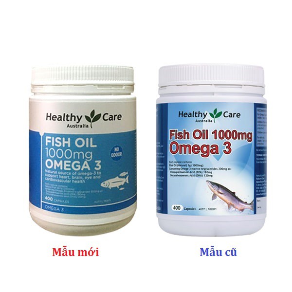 Dầu cá Omega 3 Fish Oil Healthy Care 400 viên úc