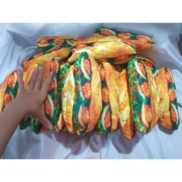 [Theo Dõi Shop] Gối Ôm Bánh Mì Ổ Đồ Chơi Mô Phỏng 3D Y Thật Cho Bé Size 24cm