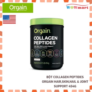 Bột Collagen Peptides Orgain Hair,Skin,Nail &amp; Joint Support 454g