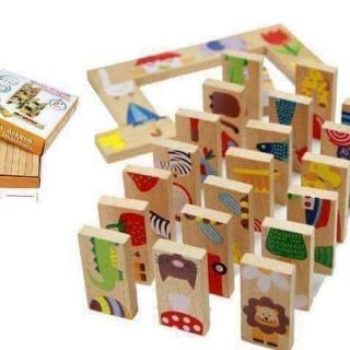 Bộ đồ chơi gỗ xếp hình Dominoes