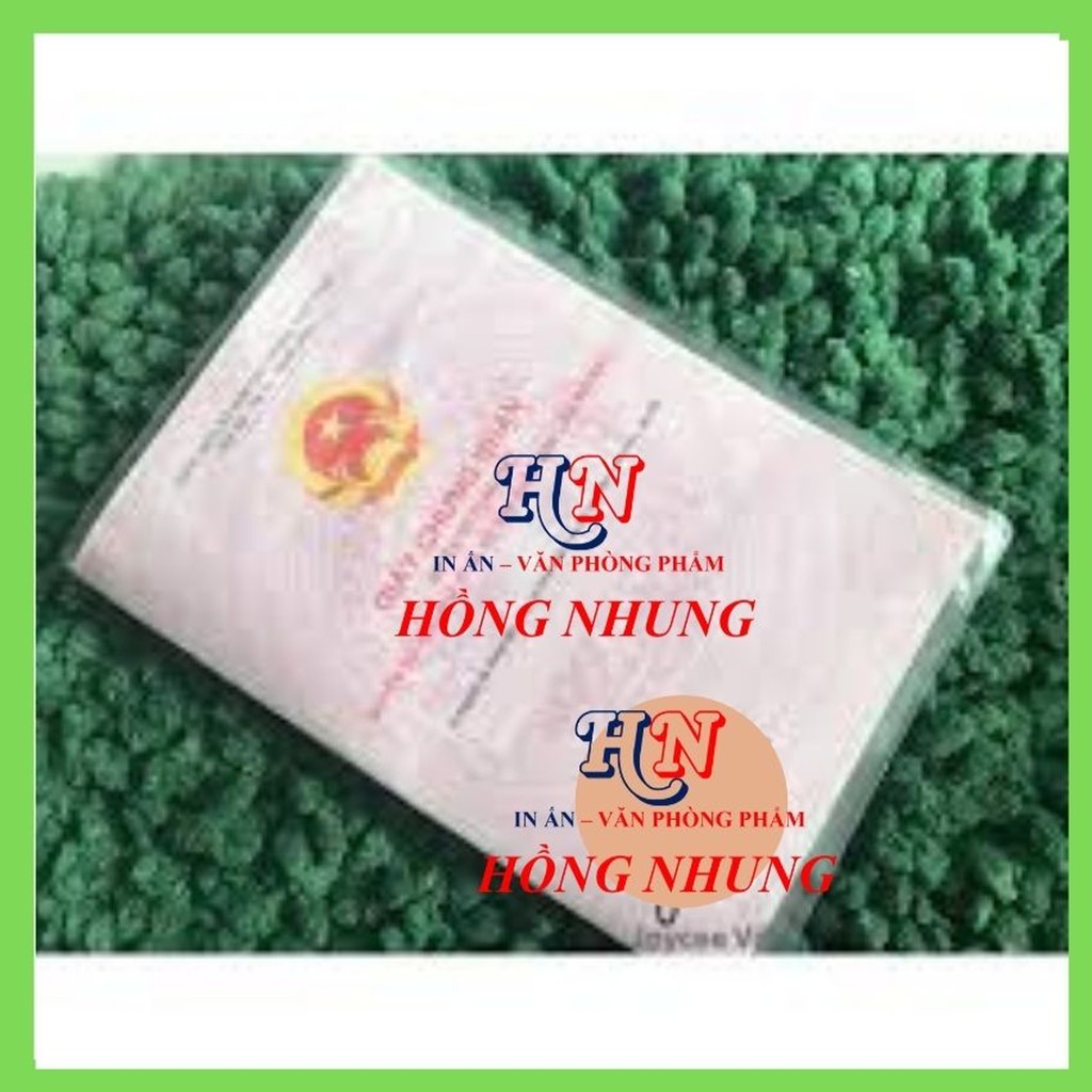 BAO BỌC SỔ HỒNG, GIẤY TỜ NHÀ ĐẤT, MÀU TRẮNG, KÍCH THƯỚC 190MM*265MMM