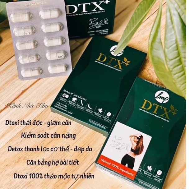 Viên detox giảm cân thải độc ruột thảo mộc DTOXI PLUS DTX+ Thái Lan, mẫu mới