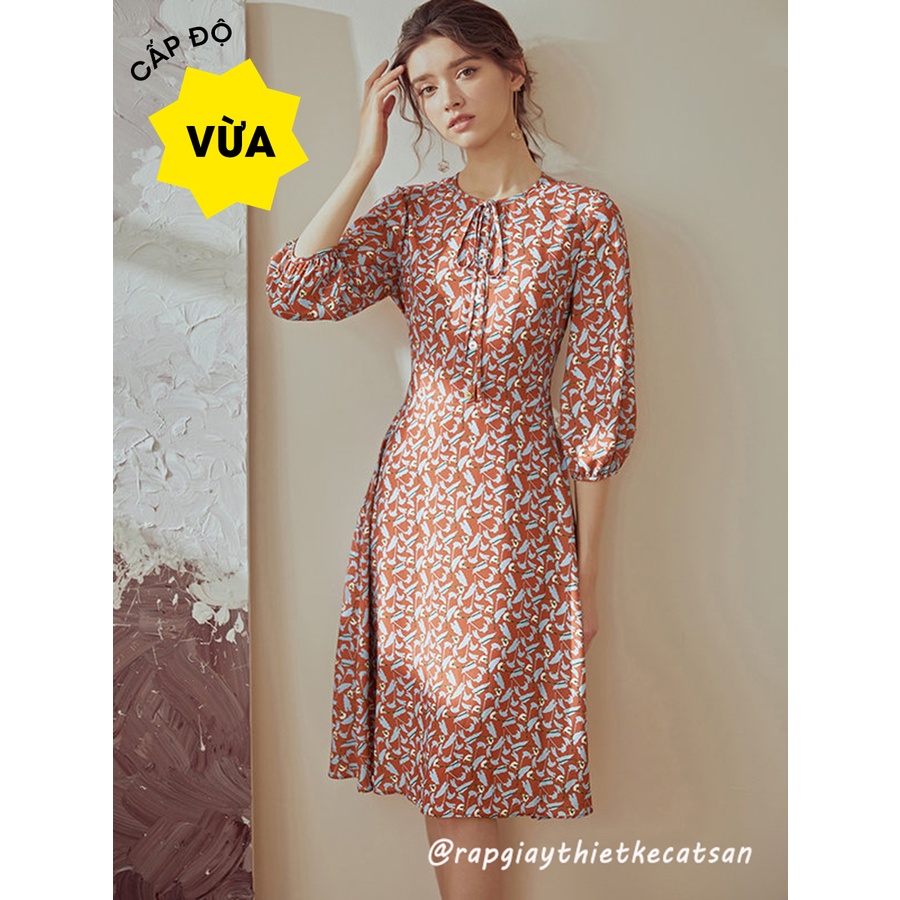 RẬP ĐẦM XÒE NHẸ TAY LỠ MS 114-RẬP GIẤY THIẾT KẾ THỜI TRANG SƠN NGUYỄN