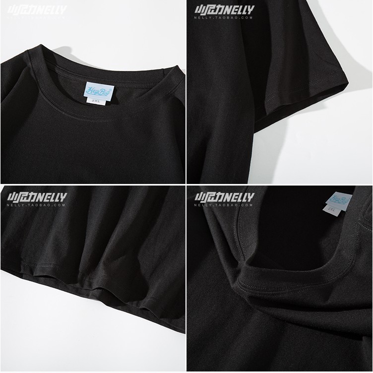 Áo thun trơn Nelly 100% cotton basic bộ màu áo phông basic đen trắng xanh đen