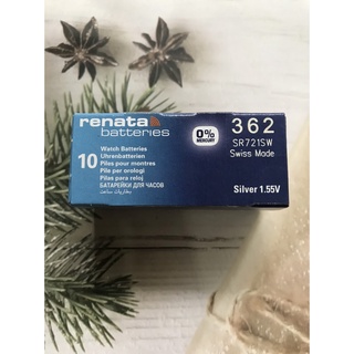 Hộp 10 viên pin đồng hồ renata 362 sr721sw ag11 silver oxide 1.55v chính hãng renata thụy sĩ