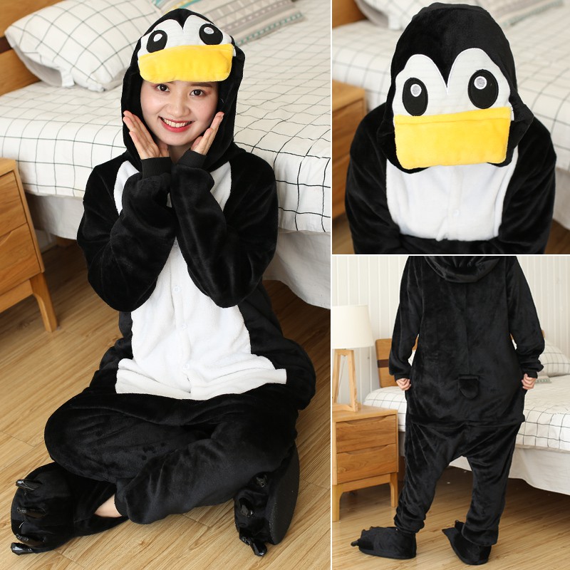 Bộ đồ ngủ liền thân dài tay họa tiết gấu koala hoạt hình dễ thương | BigBuy360 - bigbuy360.vn