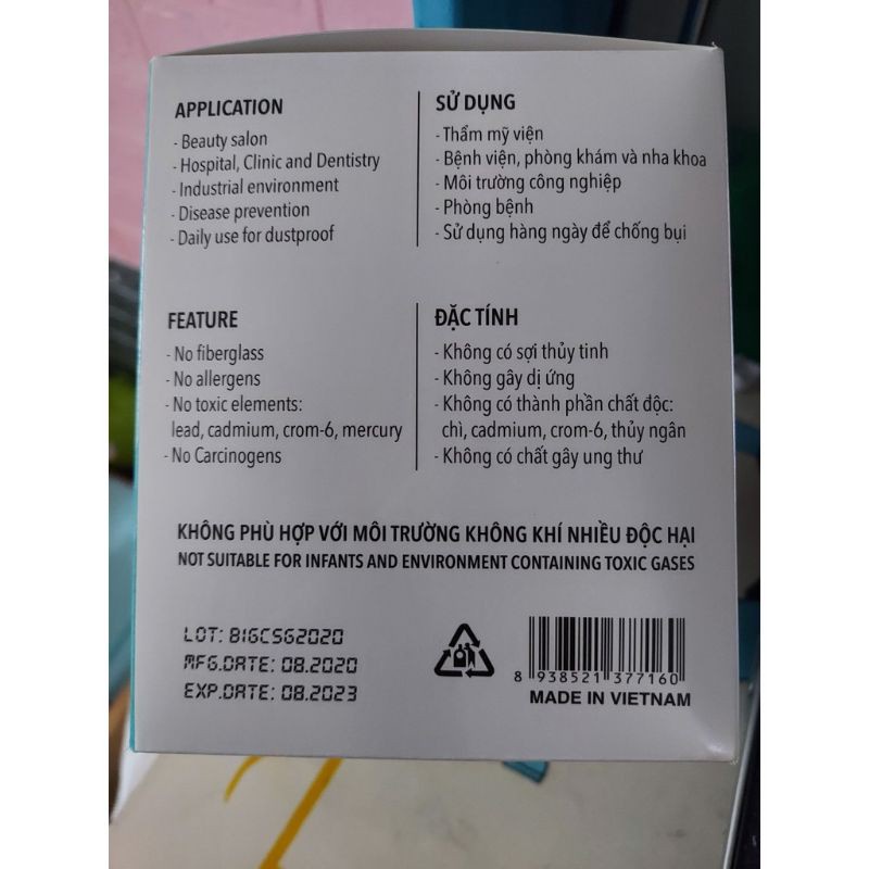 Hộp 50 khẩu trang trang ý tế FACE MASK người lơn kháng khuẩn cao