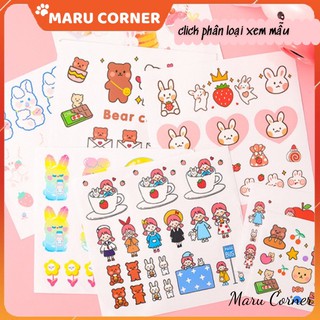 1 tấm sticker cute được lựa mẫu chất liệu PET không thấm nước