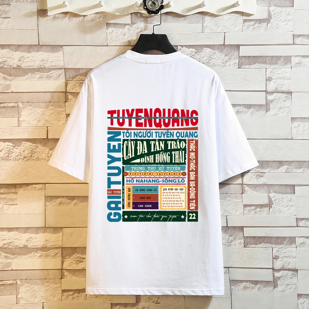 Áo thun tay lỡ nam nữ, áo phông unisex form rộng chất COTTON mát mịn thấm hút mồ hôi in theo tỉnh ĐÔNG BẮC BỘ | BigBuy360 - bigbuy360.vn