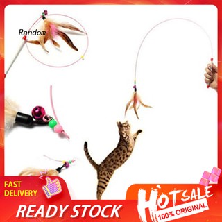 Đồ Chơi Cần Câu Lông Vũ Nhiều Màu Dành Cho Mèo