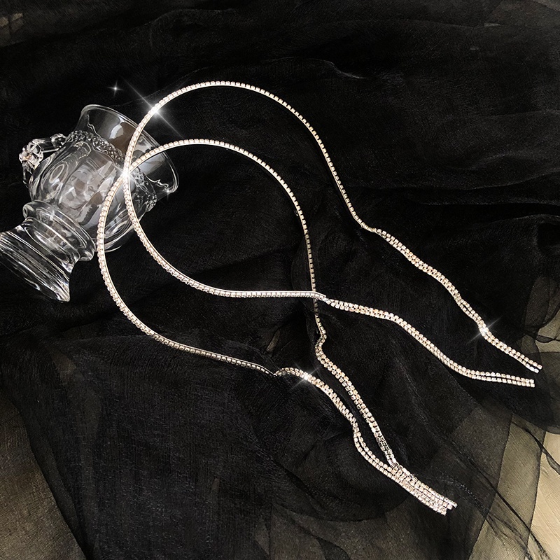 Cài Tóc Tua Rua Đính Đá Lấp Lánh Phong Cách Hàn Quốc