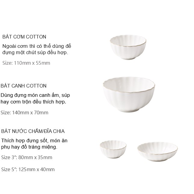Set tân gia  6 người 20P Erato Cotton, hàng nhập khẩu Hàn Quốc (Set bát đĩa Hàn Quốc, Bộ bát đĩa)