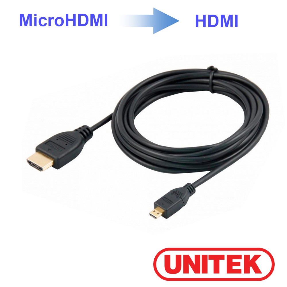 [Mã ELHACE giảm 4% đơn 300K] Cáp chuyển Micro HDMI sang HDMI UNITEK Y-C 153A