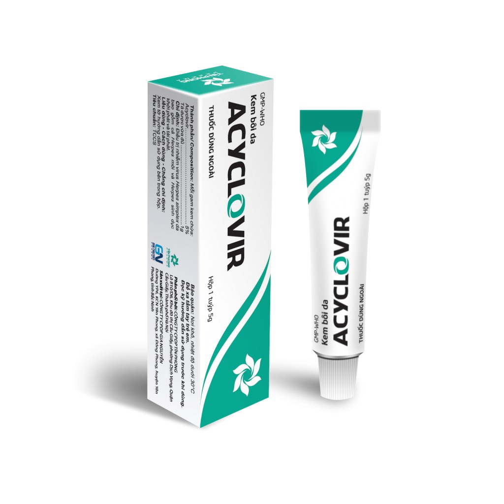 Kem bôi da Acyclovir - tube 5g