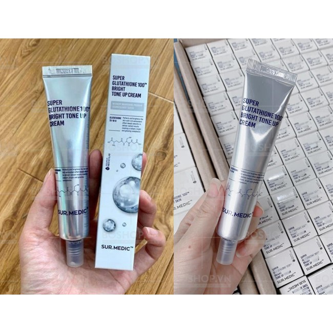 Kem Dưỡng nâng tông Sur.Medic+ Super Glutathione 100 Bright Tone Up Cream 40ml