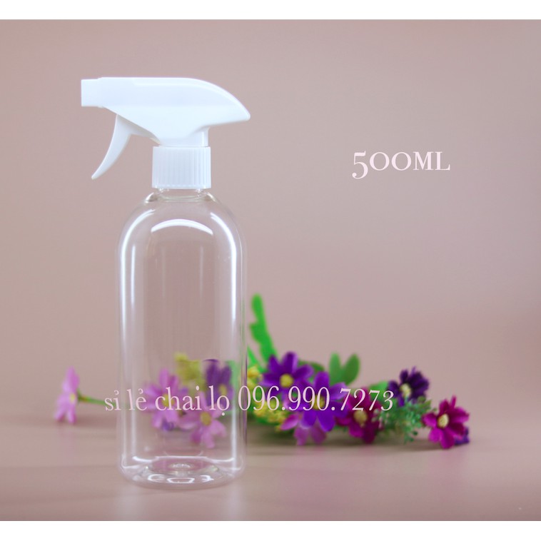 SET 50 chai nhựa 500ml xịt phun sương , xịt kính , chai nhựa giá rẻ, vỏ chai lọ nhựa gia công , vỏ chai nhựa rỗng