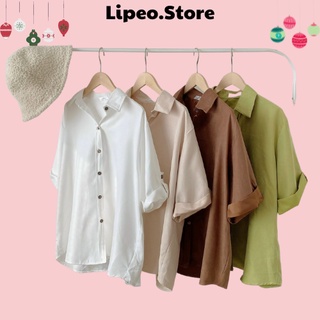 Áo sơ mi nhung lì tay gập, áo sơ mi tay lỡ