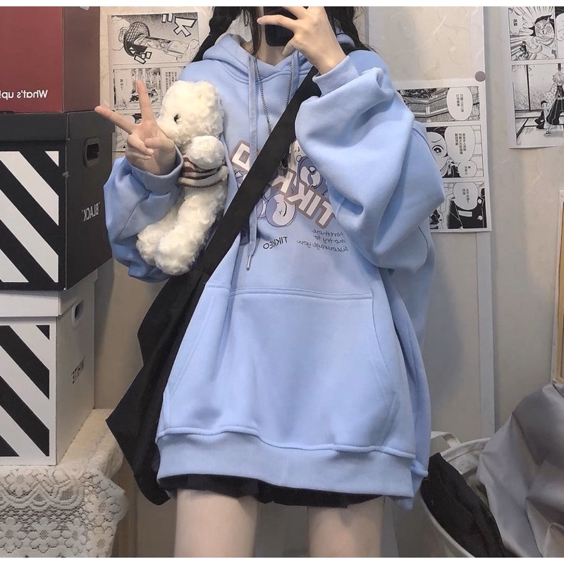 Áo Nỉ Bông HOODIE-SWEATER Gấu TIKKEO Tay Dài