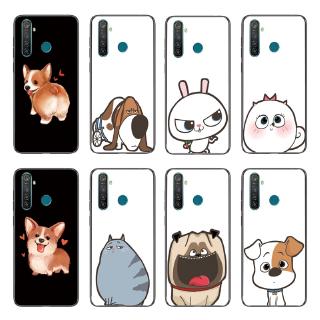 Ốp điện thoại TPU mềm chống sốc in hình chó dễ thương cho OPPO Realme 5i / Realme 5S / Realme 5 Pro / Realme Q