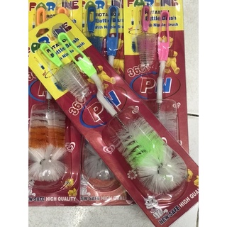 Cọ rữa bình sữa 360 độ Farline, kèm cọ rữa ty