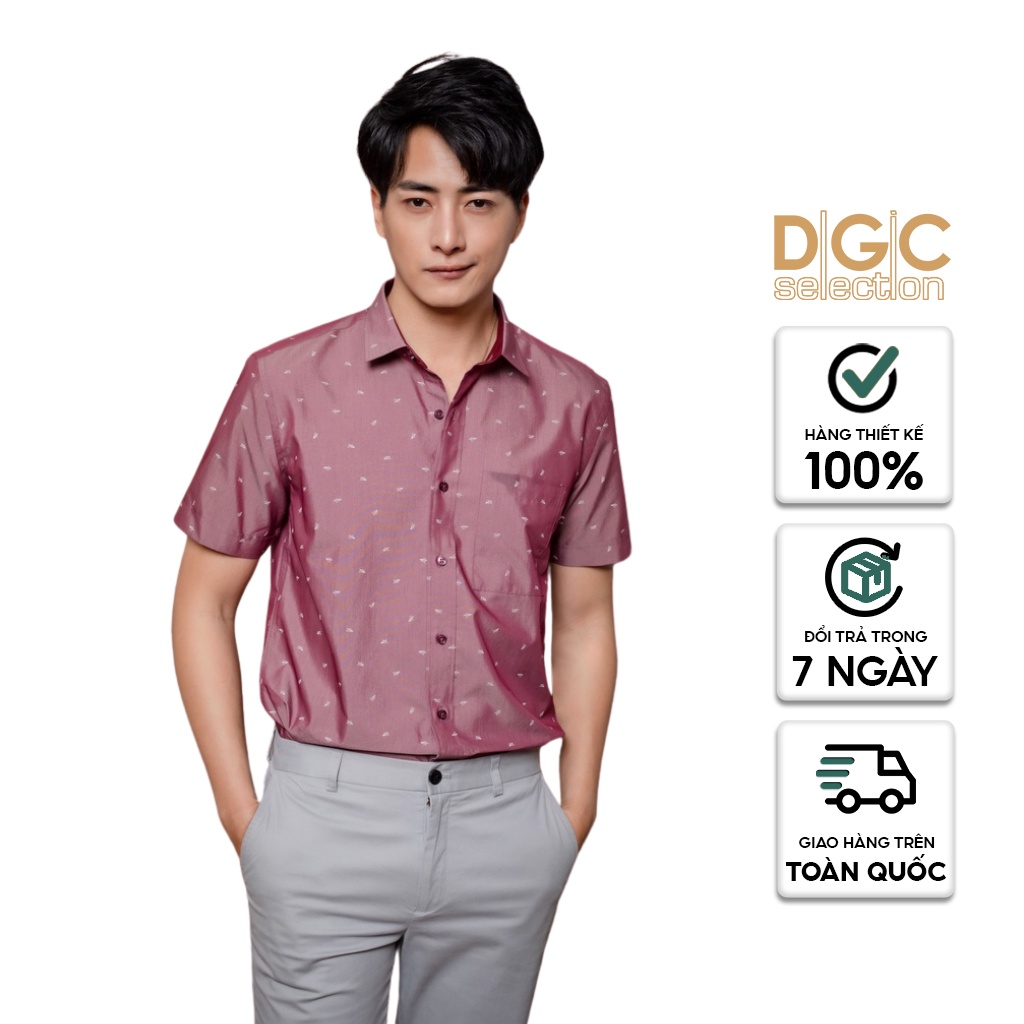 Áo sơ mi Nam DGCs - SASN1815M ngắn tay nhiều màu Slim fit