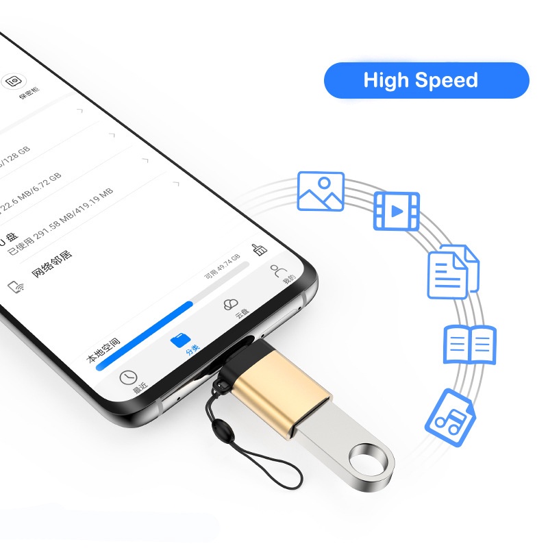 Cáp OTG Type C Sang USB 3.0 Bộ Chuyển Đổi USB 3.0 Bộ Chuyển Đổi USB Điện Thoại Thiết Bị Chuyển Đổi Cho Android