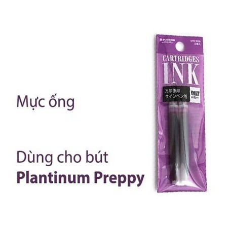 02 ỐNG MỰC BÚT MÁY PREPPY PLATINUM F03, MỰC BÚT MÁY NHẬT BẢN