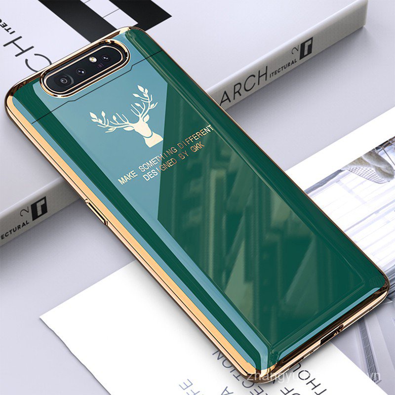 Ốp điện thoại cứng mạ màu thời trang bảo vệ camera cho Samsung Galaxy A80 Samsung A80
