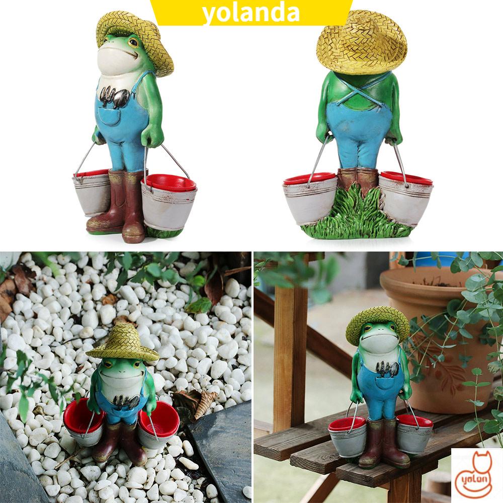 ☆YOLA☆ Bathroom Frog Figurine Fog Animal Statue Fairy Garden Miniature Outdoor 3.3Inch Garden Decoration Frog in Garden