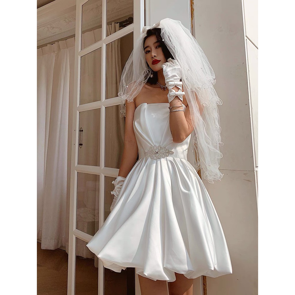 Đầm Phồng Cúp Ngực LSEOUL V1004 Ngọt Ngào Nữ Tính