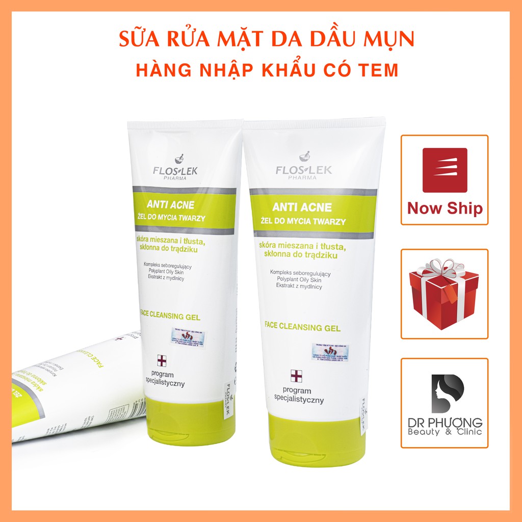 [CHÍNH HÃNG] Sữa rửa mặt giảm mụn cho da nhờn mụn Floslek Anti Acne Bacterial Face Cleansing Gel | BigBuy360 - bigbuy360.vn