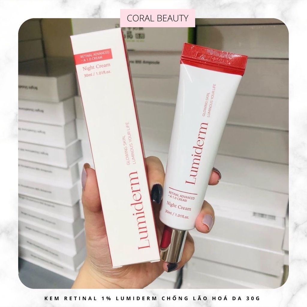 Kem Retinal 1% Lumiderm Retinal Advanced - A 1.0 Cream chống lão hóa Retinal Lumiderm 30g Coral Beauty