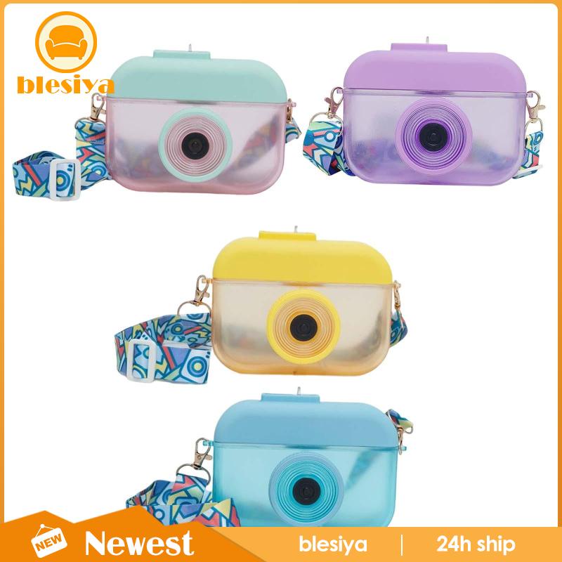Bình Nước Hình Máy Ảnh Đáng Yêu Kèm Ống Hút Tiện Lợi Khi Đi Du Lịch