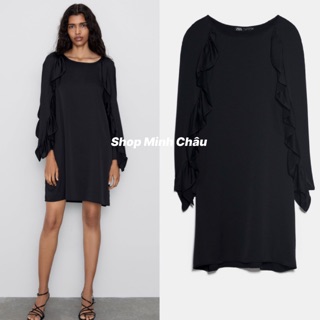 (Sẵn) Váy Lụa Satin Zara auth canh sale