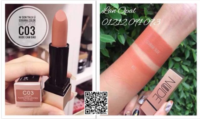 Son Thỏi Lì Sivanna Color Luxury Nude Matte Lipstick