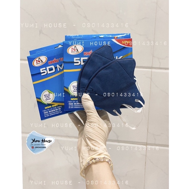 [ COMBO 5 HỘP - 5D MASK-QUAI THUN]Khẩu trang y tế kháng khuẩn 3 lớp Famapro 5D Mask
