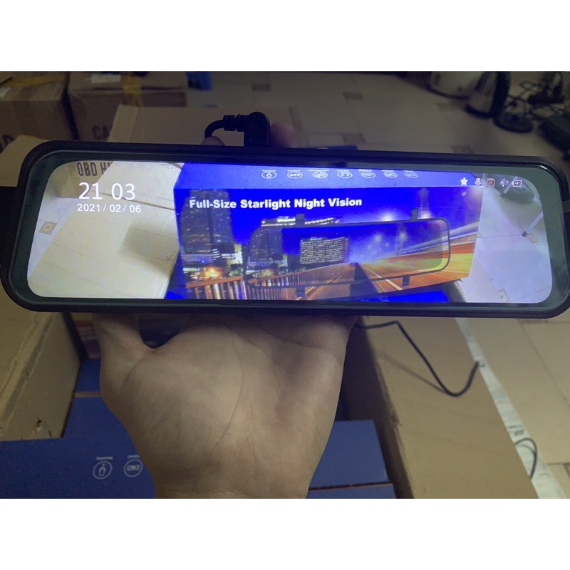 CAMERA HÀNH TRÌNH GƯƠNG 10 KÈM CAMERA LÙI mới 2020