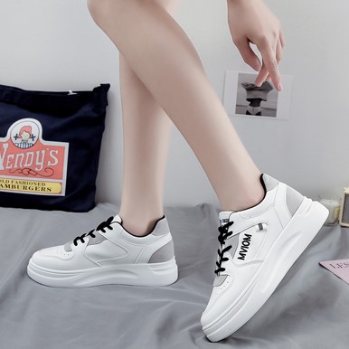 Giày thể thao nữ trắng giá rẻ độn đế ulzzang cao cấp hot trend AZUKA - E4