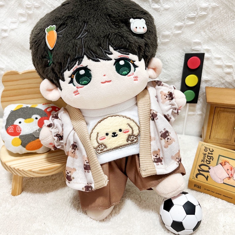 Spot 20cm baby clothes boyfriend style bear jacket three-piece set of 20cm cotton dolls change accessories
