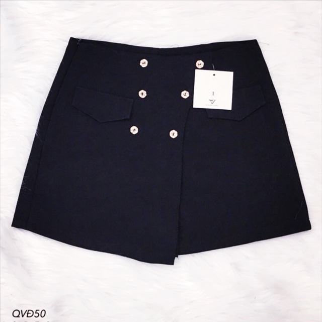 Quần váy tà chéo đính nút bigsize