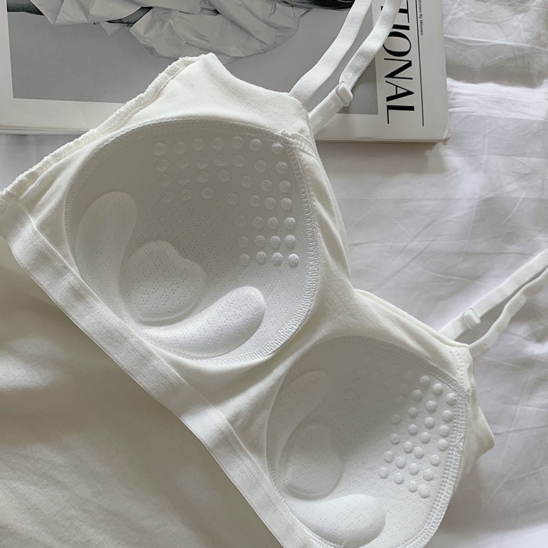 Áo lót 2 dây nữ, áo bra nhúm ngực có miếng lót ngực dáng áo croptop sexy kiểu Hàn mẫu áo hot 2022