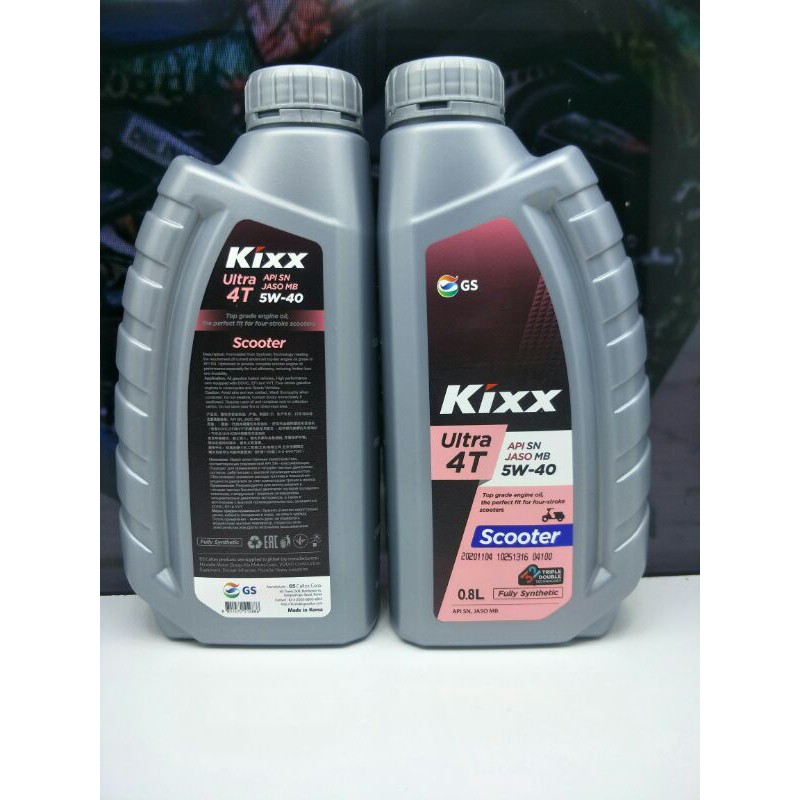 Nhớt Kixx tay ga Ultra 5W40 Fully Synthetic 800ml nhập khẩu Hàn Quốc nhớt xe tay ga