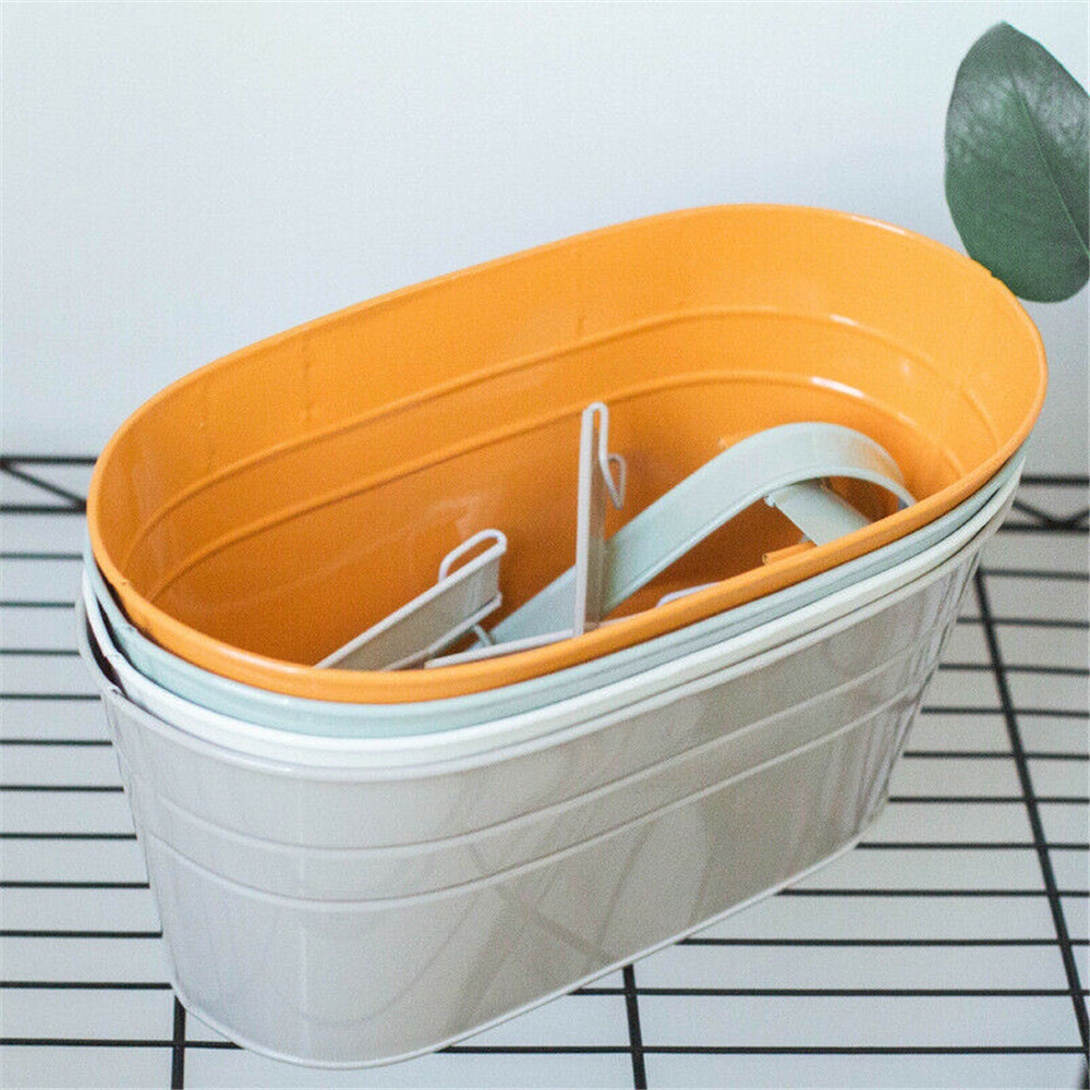 Chậu Hoa Kim Loại Có Móc Treo Ban Công Trang Trí Nhà Cửa