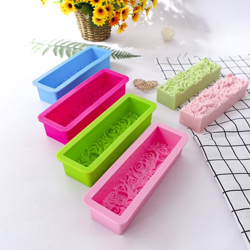 Khuôn Silicone Làm Xà Phòng Handmade Hình Hoa Hồng