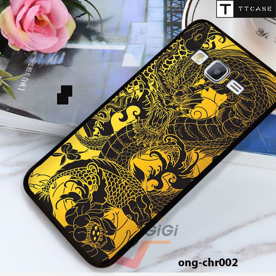 Miếng dán skin cho các dòng Samsung J2 prime, J3 2016, J5 2015, J7 2015, J1 2016 in hình cá chép hóa rồng cực đẹp