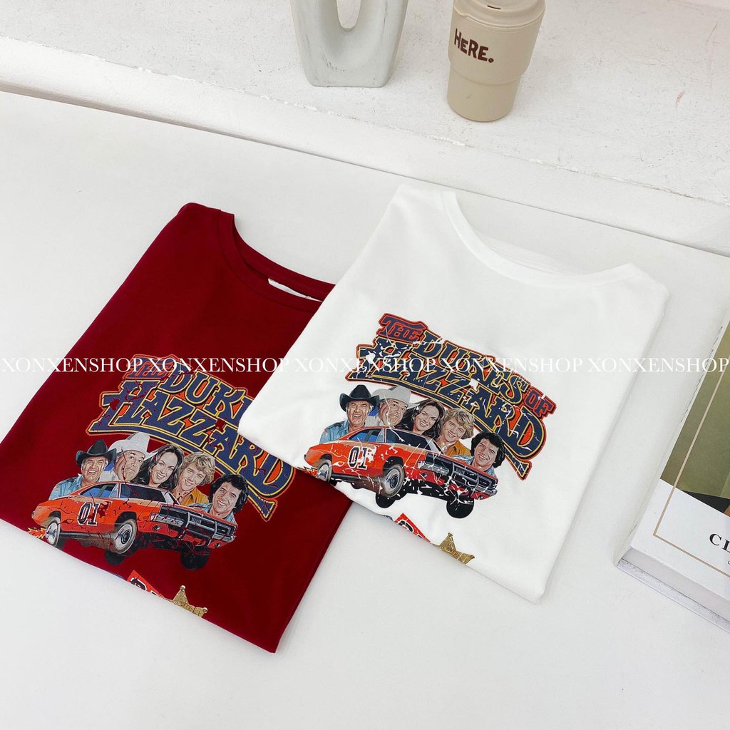 Áo thun form rộng in họa tiết chất cotton thoáng mát Xonxen shop free size mã 802367